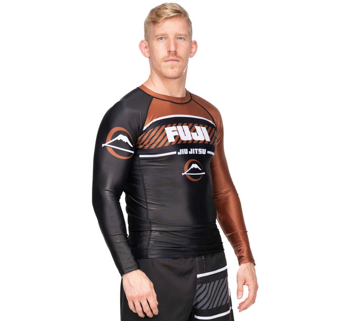 Fuji Freestyle 2.0 Long Sleeve IBJJF Rash Guard Brown