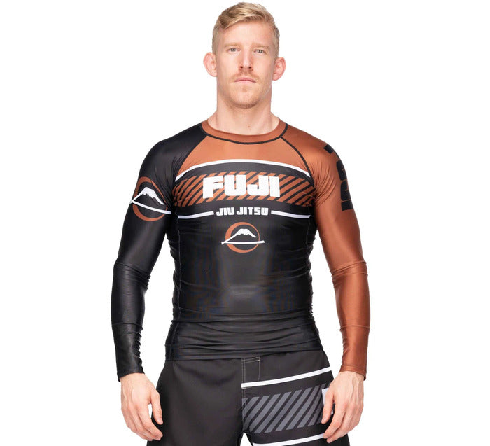 Fuji Freestyle 2.0 Long Sleeve IBJJF Rash Guard Brown