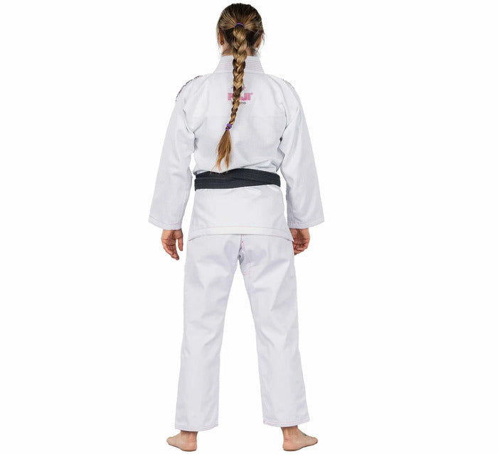 Fuji Blossom Jiu-Jitsu Gi white back side view