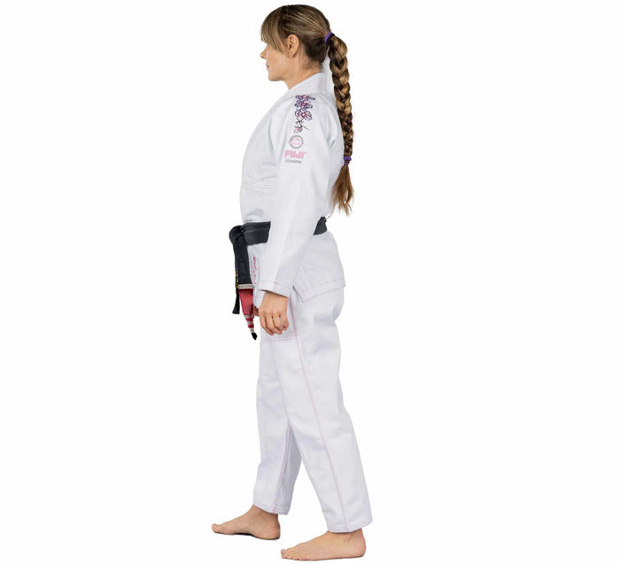 Fuji Blossom Jiu-Jitsu Gi white left side view