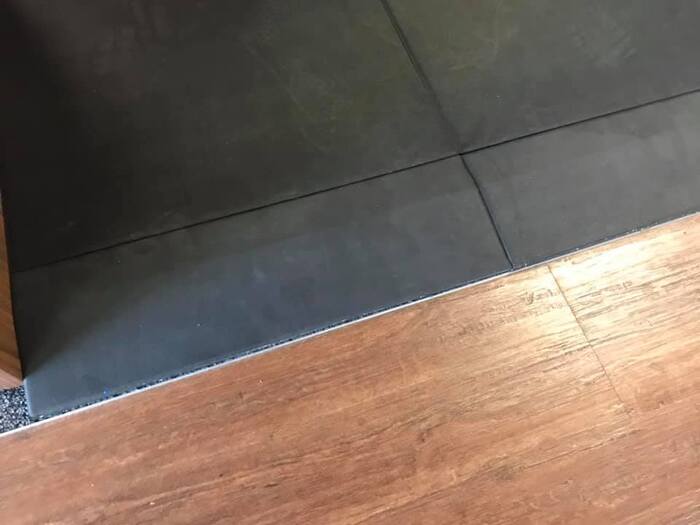 Legend Gym Tile Ramps installation