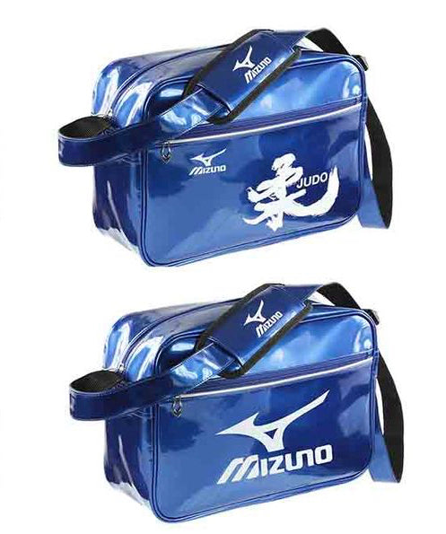 Mizuno Vintage Kanji Enamel Bag - Blue front and back