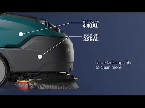 Tennant CS16 Gym Floor Scrubber in action video